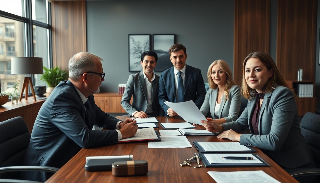 Family Examining Legal Papers